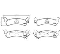 Pastiglie freno P 37 012 BREMBO per JEEP GRAND CHEROKEE I