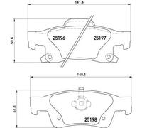 Brembo Set di pastiglie freno P 37 016 posteriore