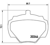 Brembo P 44 001 - Pastiglia Freno - Posteriore