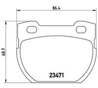 Set di pastiglie freno BREMBO P 44 006, posteriore
