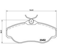 BREMBO P 44 008 Kit pastiglie freni