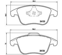 Pastiglie freno P 44 020X BREMBO per LAND ROVER MG