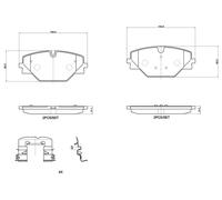 BREMBO P 44 032 Kit pastiglie freni