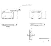 BREMBO P 48 006 Kit pastiglie freni