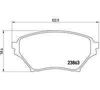 BREMBO P 49 029 Kit pastiglie freni per MAZDA MX-5 II (NB)