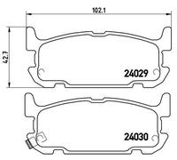 Brembo P 49 031 - Pastiglia Freno - Posteriore