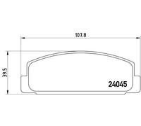 Set di pastiglie freno BREMBO P 49 036, posteriore