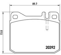 Pastiglie freno P 50 002 BREMBO per MERCEDES-BENZ DEUTZ-FAHR