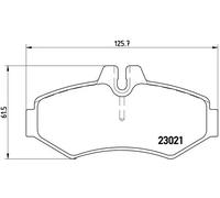 Set di pastiglie freno BREMBO P 50 020, posteriore