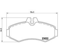 Pastiglie freno P 50 031 BREMBO per MERCEDES-BENZ VITO Autobus CLASSE V