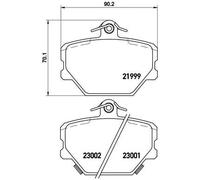 Pastiglie freno P 50 038 BREMBO per SMART FORTWO Coupé CITY-COUPE ROADSTER