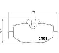 Pastiglie freno P 50 051 BREMBO per MERCEDES-BENZ VITO / MIXTO Furgone VIANO