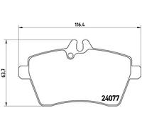 Pastiglie freno P 50 056 BREMBO per MERCEDES-BENZ CLASSE A