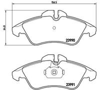 Pastiglie freno P 50 080 BREMBO per MERCEDES-BENZ VW