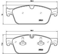 Pastiglie freno P 50 102 BREMBO per MERCEDES-BENZ CLASSE M GLE GLS CLASSE GL