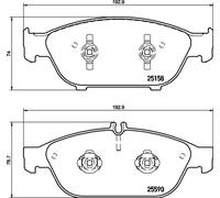 BREMBO P 50 106 Kit pastiglie freni