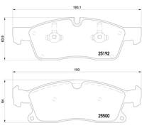 Pastiglie freno P 50 109 BREMBO per MERCEDES-BENZ CLASSE M GLE Coupe GLS GLE