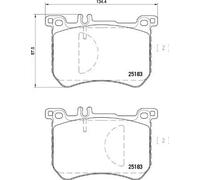 KIT PASTIGLIE FRENO ANT BREMBO MERCEDES-BENZ SL 400 270KW 16> P50111