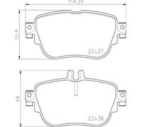 Set di pastiglie freno BREMBO P 50 136, posteriore