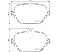 KIT PASTIGLIE FRENO POST BREMBO MERCEDES-BENZ CLS AMG C 53 EQ Boost 4x4+ 320K...