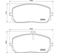 Set di pastiglie freno BREMBO P 50 152, anteriore