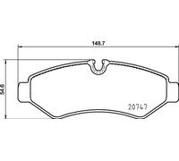 Pastiglie freno Brembo Posteriore P 50 155. Set di 4