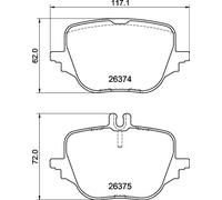 Set di pastiglie freno BREMBO P 50 169