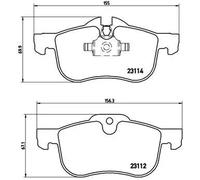 Pastiglie freno P 52 017 BREMBO per ROVER MG