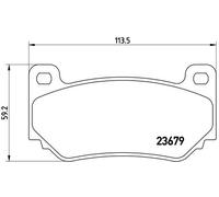 BREMBO P 52 018 Kit pastiglie freni