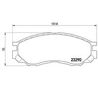 Pastiglie freno P 54 020 BREMBO per MITSUBISHI LANDWIND (JMC) SHUANGHUAN