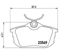 Set di pastiglie freno BREMBO P 54 023, posteriore