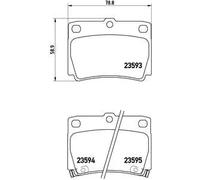 Pastiglie freno P 54 026 BREMBO per MITSUBISHI PAJERO II PAJERO II Canvas Top