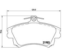 Pastiglie freno P 54 036 BREMBO per MITSUBISHI VOLVO SMART