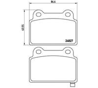 Kit pastiglie freno, Freno a disco - BREMBO P 54 052