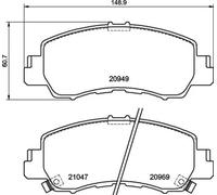 Pastiglie freno P 54 061 BREMBO per MITSUBISHI ECLIPSE CROSS