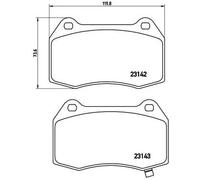 BREMBO Kit pastiglie freno, Freno a disco per HONDA NISSAN P 56 047