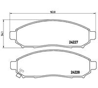 Set di pastiglie freno BREMBO P 56 059, anteriore