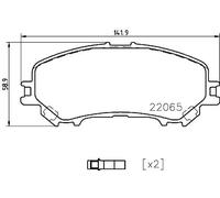 Pastiglie freno P 56 099 BREMBO per NISSAN RENAULT
