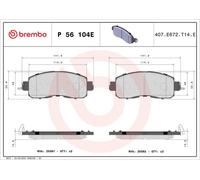 BREMBO P 56 104E Kit pastiglie freni