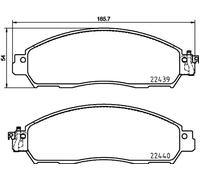 Set di pastiglie freno BREMBO P 56 118, anteriore