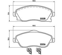 Set di pastiglie freno BREMBO P 59 036, anteriore