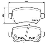 Set di pastiglie freno BREMBO Xtra P 59 038X, posteriore
