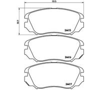 Pastiglie freno P 59 054 BREMBO per OPEL BENTLEY SAAB CHEVROLET