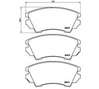 Set di pastiglie freno BREMBO Xtra P 59 055X, anteriore