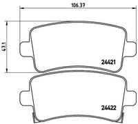 Pastiglie freno P 59 059 BREMBO per OPEL BENTLEY SAAB CHEVROLET