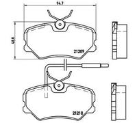 BREMBO P 61 035 Kit pastiglie freni