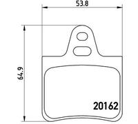 Brembo P 61 037 - Pastiglia Freno - Posteriore