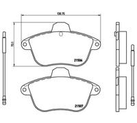 BREMBO P 61 046 Kit pastiglie freni