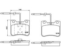 BREMBO P 61 047 Kit pastiglie freni