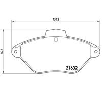 BREMBO P 61 053 Kit pastiglie freni